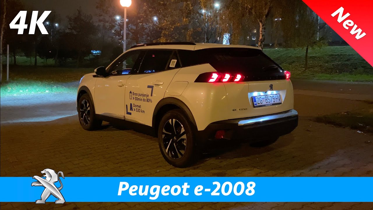 Peugeot e-2008 Allure 2021 - ПЕРВЫЙ обзор в 4K | Экстерьер - Интерьер (день - ночь) 3D кабина