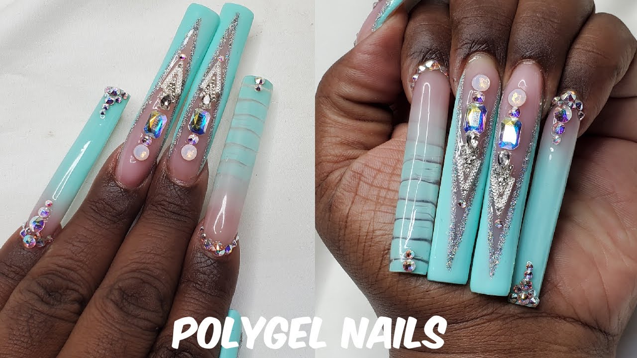 Trying Makartt Polygel | French Tips and Bling Nails