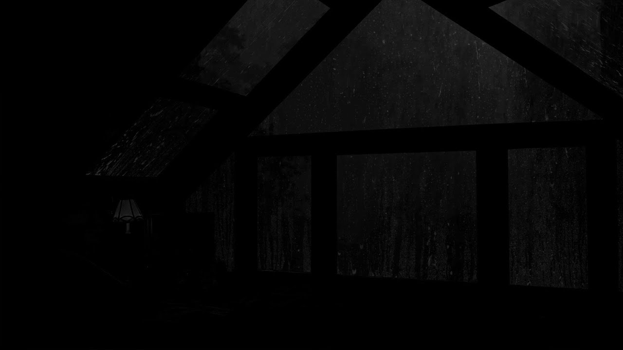 Dark Rainy Night 🌧️ Forest Rain Outside the Window | Deep Night Ambience