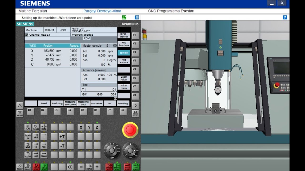 SİEMENS SİNUMERIC 840D MILL ( SİEMENS CNC FREZE TANITIM )