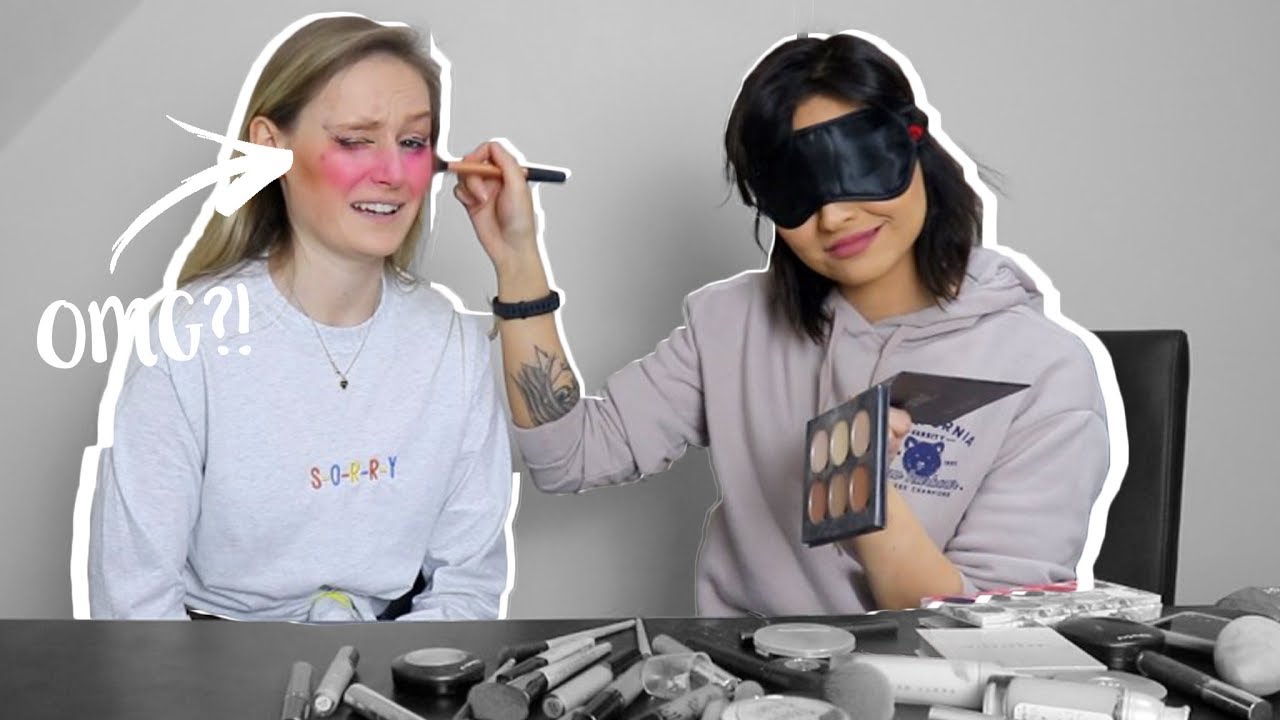 BLINDFOLDED MAKEUP CHALLENGE (FAIL) | Talia Mar W/ FREYA NIGHTINGALE