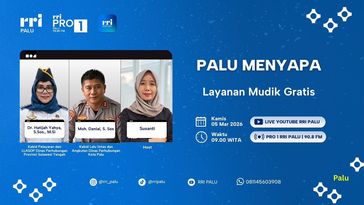 PALU MENYAPA : LAYANAN MUDIK GRATIS