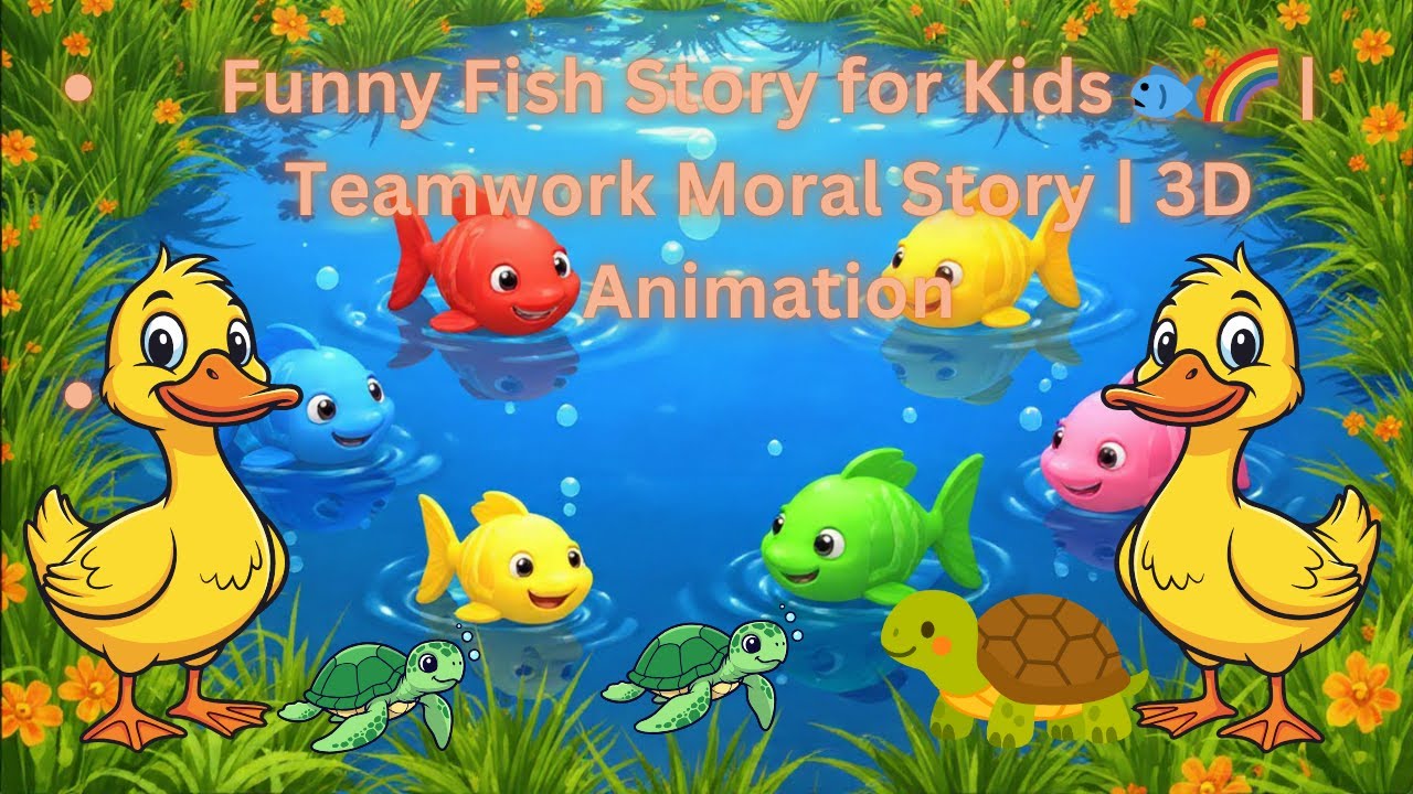 Magic Pond Adventure 🐟🦆🐢 | Fun Kids Story | Learn Sharing & Teamwork