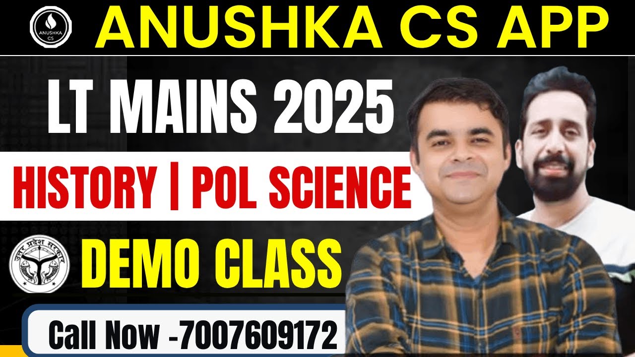 Anushka Cs |  LT mains | History | Political Science |  TGT Target batch | By Niraj Sir