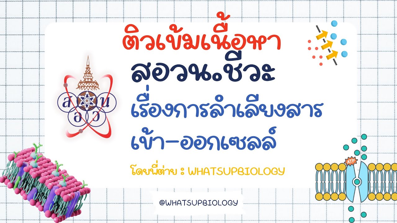 ติวเข้ม สอวน.ชีวะ การลำเลียงสาร เข้าออกเซลล์ (โอลิมปิกชีวะ)