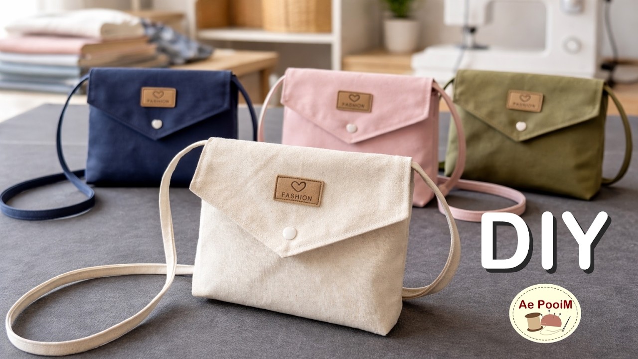 Fast & Easy DIY Canvas Crossbody Bag | Cute and Compact