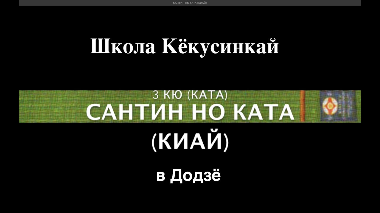 САНТИН НО КАТА (КИАЙ) В ЗАЛЕ. 3 КЮ