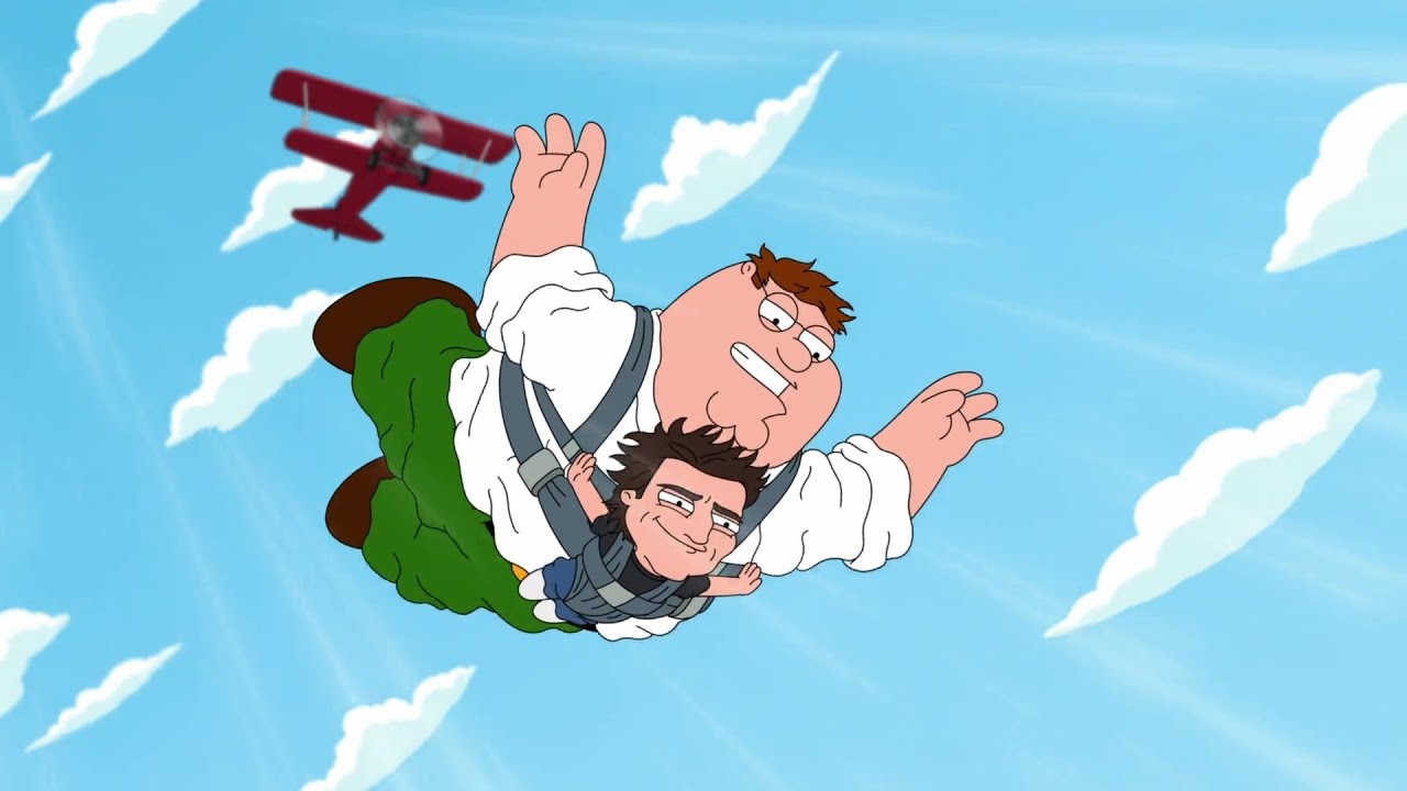 Family Guy - Jumping off a plane with Tiny Tom Cruise
