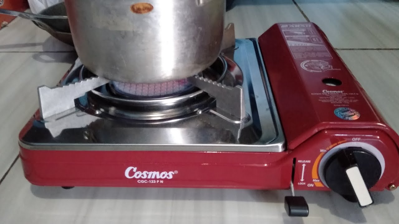 Kompor portable cosmos CGC-123 P N (unboxing/review dan cara pasang gas)