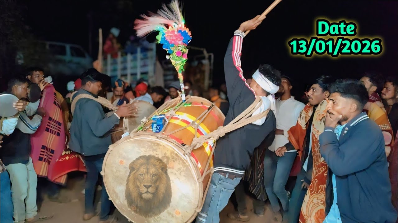 નાનજી ભાઈ રાઠવા અને આકડિયા ગામ નો ઢોલ સાથે ધમાકેદાર વિડીયો ડાન્સ ૨૦૨૬ ‼️ ઢોલ વાગે રે ૨૦૨૬