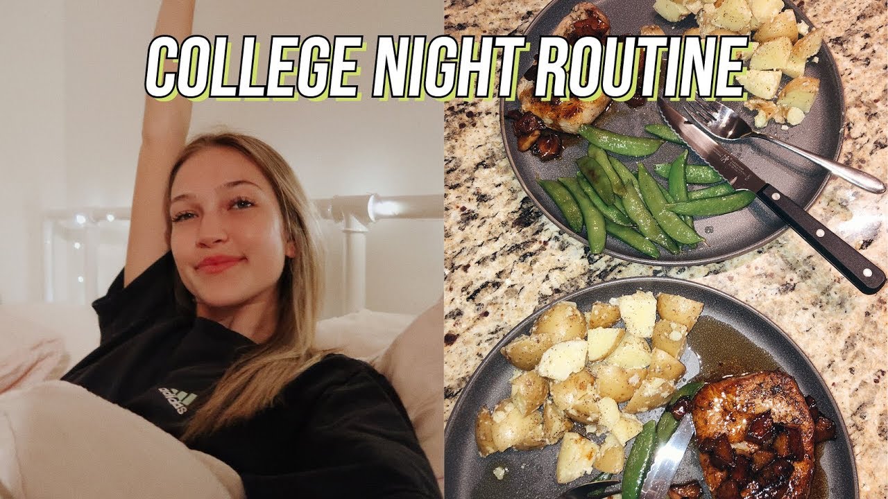 college night routine: cooking dinner, homework, & relaxing | maddie cidlik