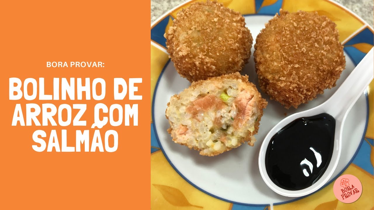 BOLINHO DE ARROZ COM SALMÃO, PARECE BOLINHO DE SUSHI HOT