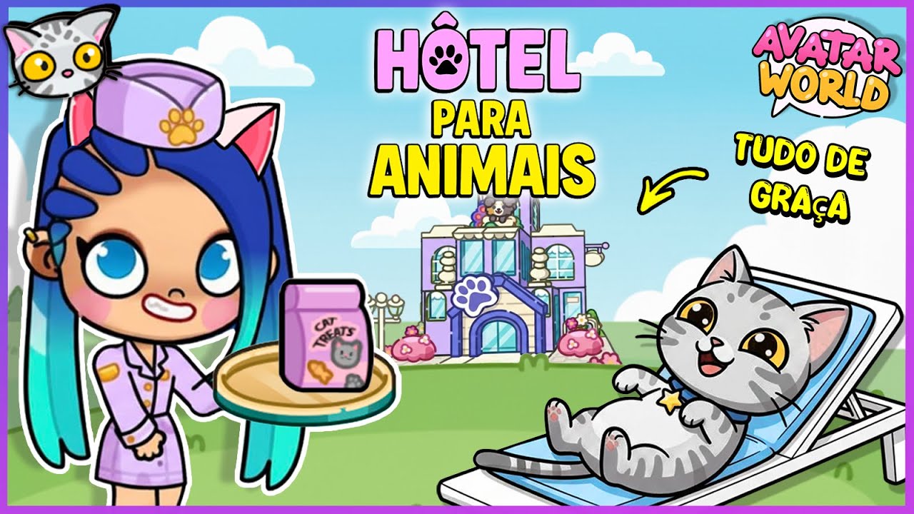 🏨🐾 Como DECORAR GRÁTIS o HOTEL para PETS no Avatar World! | PARTE 2