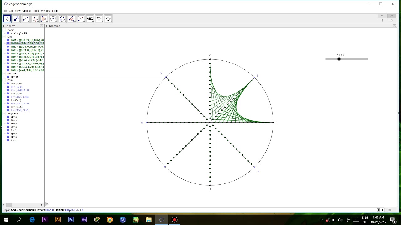 GeoGebra (String Art) Palcon