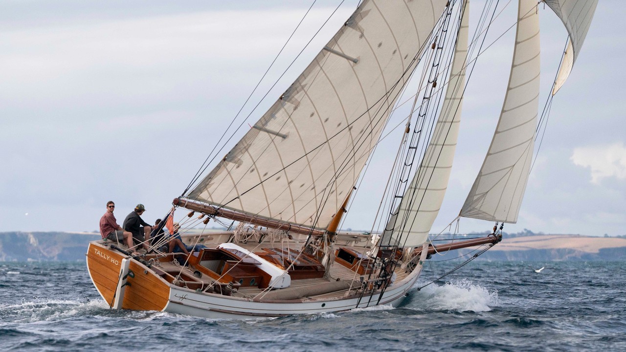 Tally Ho sails into England after 59 years overseas!