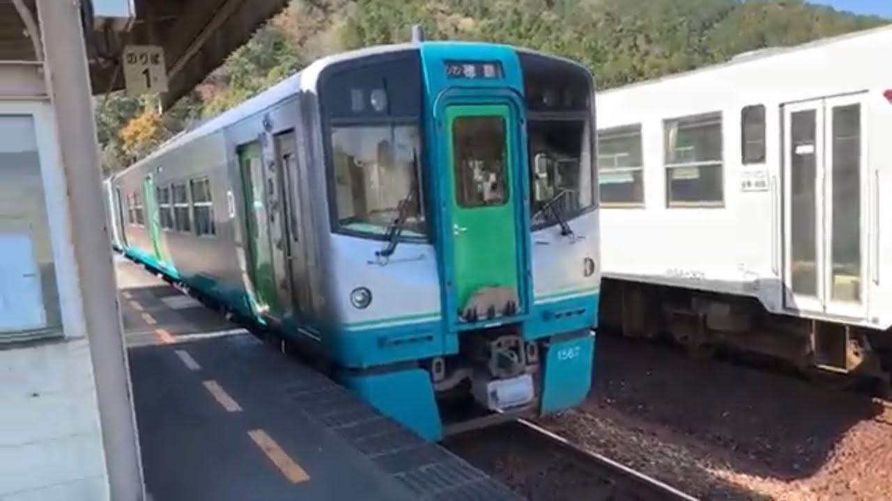 前面展望  牟岐線   海部 → 徳島    Front view Mugi Line  Kaifu → Tokushima