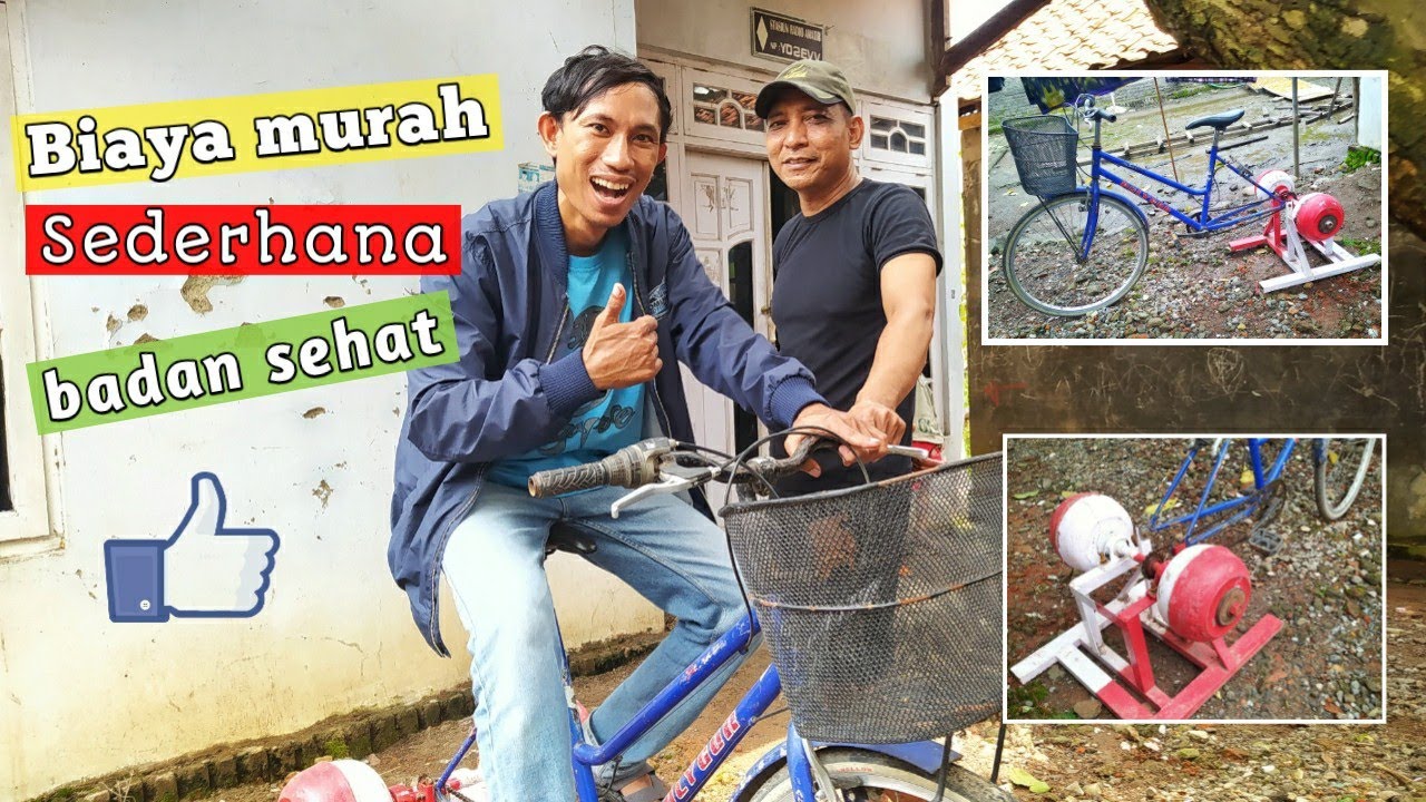 sepeda statis buatan sendiri dari barang bekas