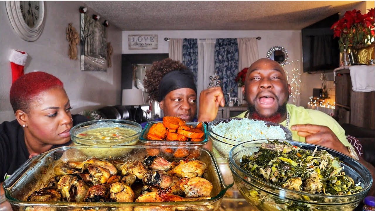 SHOULD THE MAN BE SERVED FIRST?!|SOUL FOOD MUKBANG| EATING SHOW!