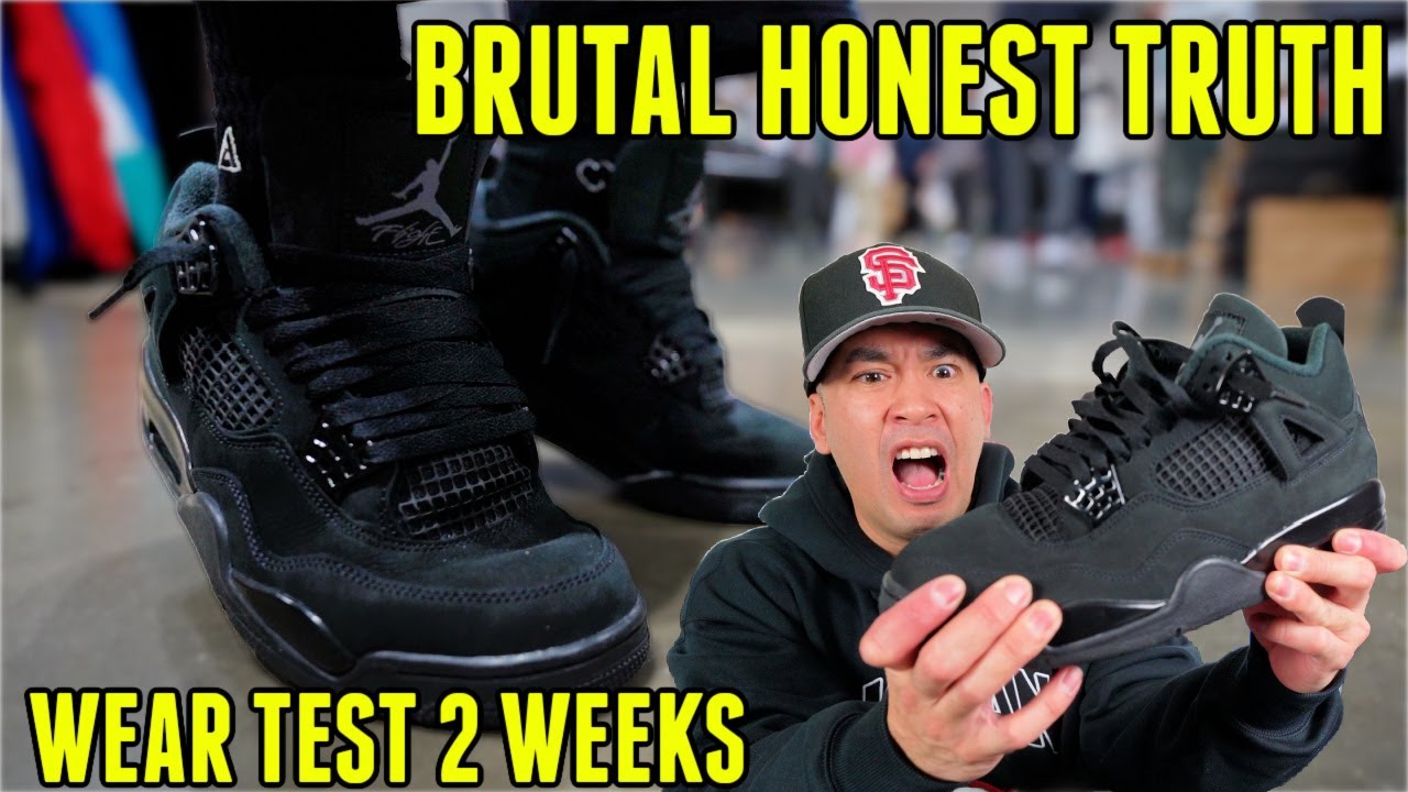 BRUTAL HONEST TRUTH JORDAN 4 BLACK CAT | ТЕСТ НА ИЗНОС КАЖДЫЙ ДЕНЬ 2 НЕДЕЛИ