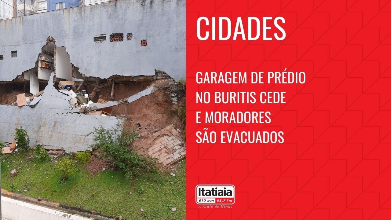 VÍDEO EXCLUSIVO: ESTRUTURA DA GARAGEM DE PRÉDIO NO BURITIS, EM BH, CEDE E PRÉDIO É EVACUADO