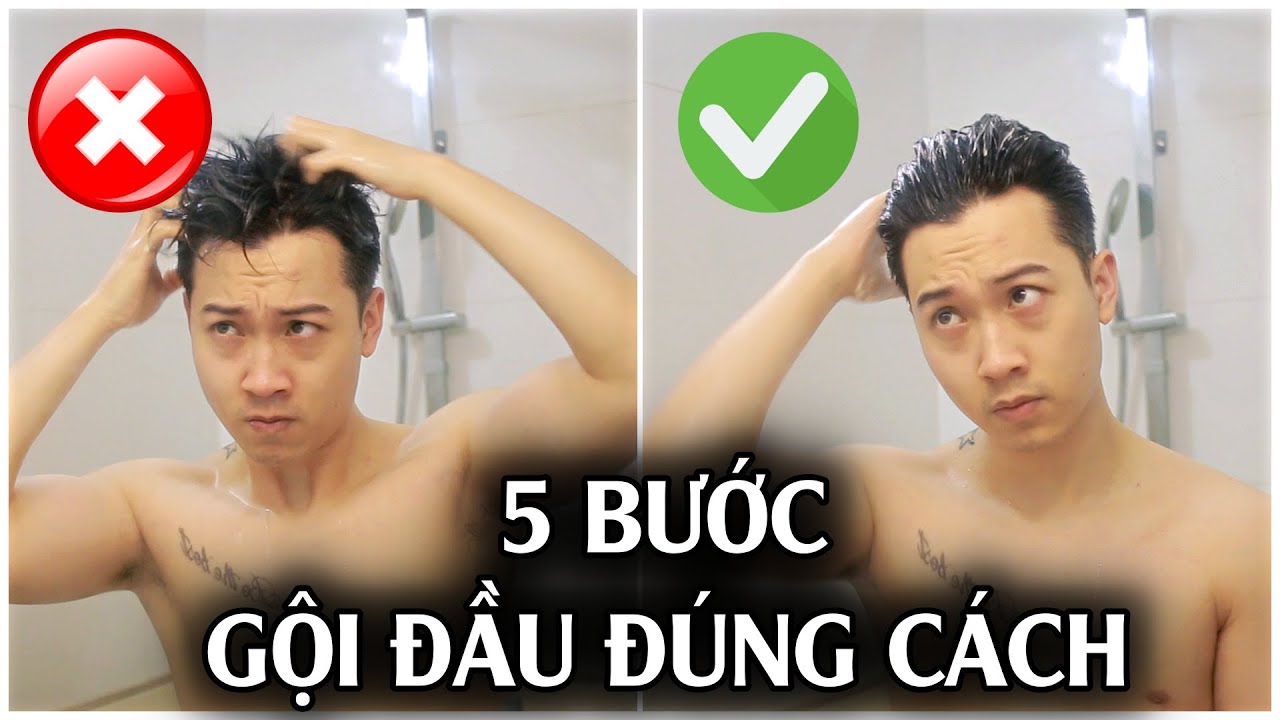5 BƯỚC GỘI ĐẦU ĐÚNG CÁCH | Những lỗi SAI cần TRÁNH || Huy Quốc