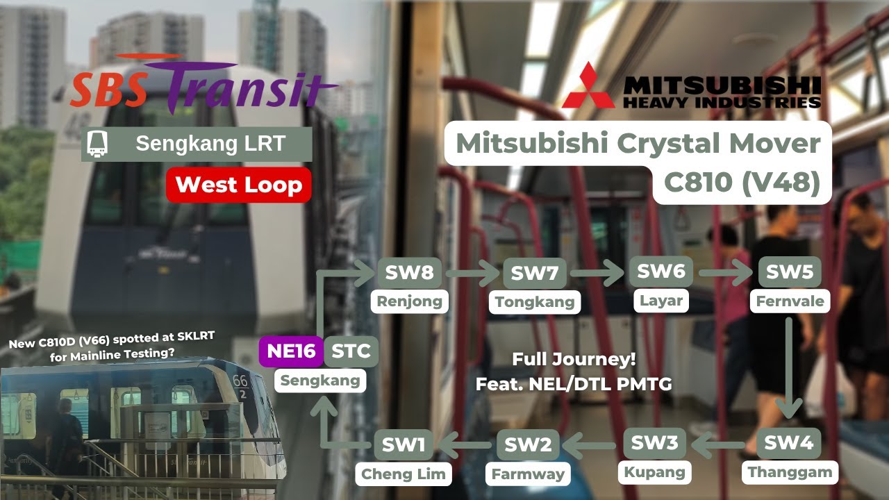 Full West Loop Journey (With PMTG announcements from NEL/DTL) | SBST (SKLRT) | MHI C810 (V48)