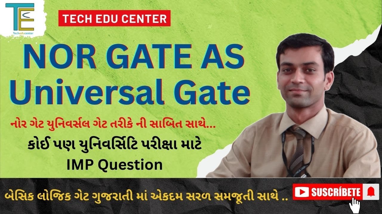 NOR Gate as Universal Gate Gujarati | Digital Electronics | Diploma & Engineering | GTU | AND OR NOT