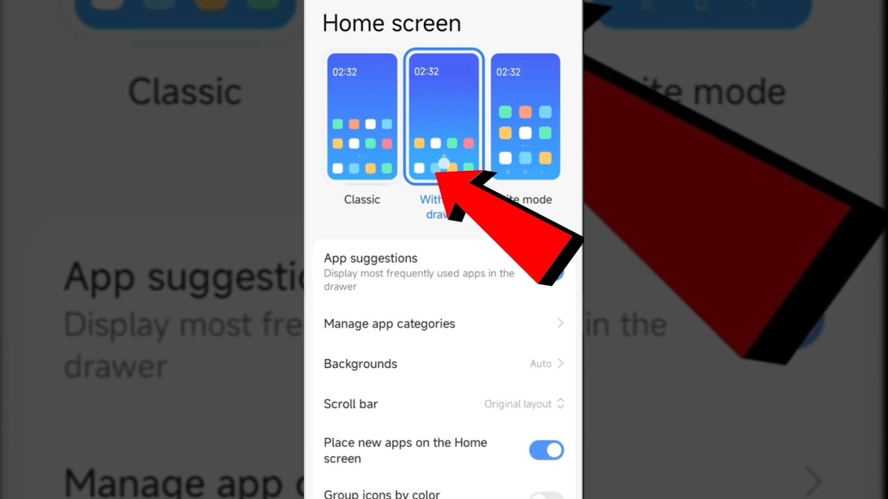 How to Enable or Disable App Drawer on Xiaomi Phones || App drawer Enable kaise kare #shorts