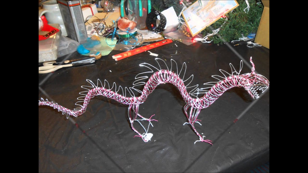 DRAGON WIRE SCULPTURES!!! HANDMADE