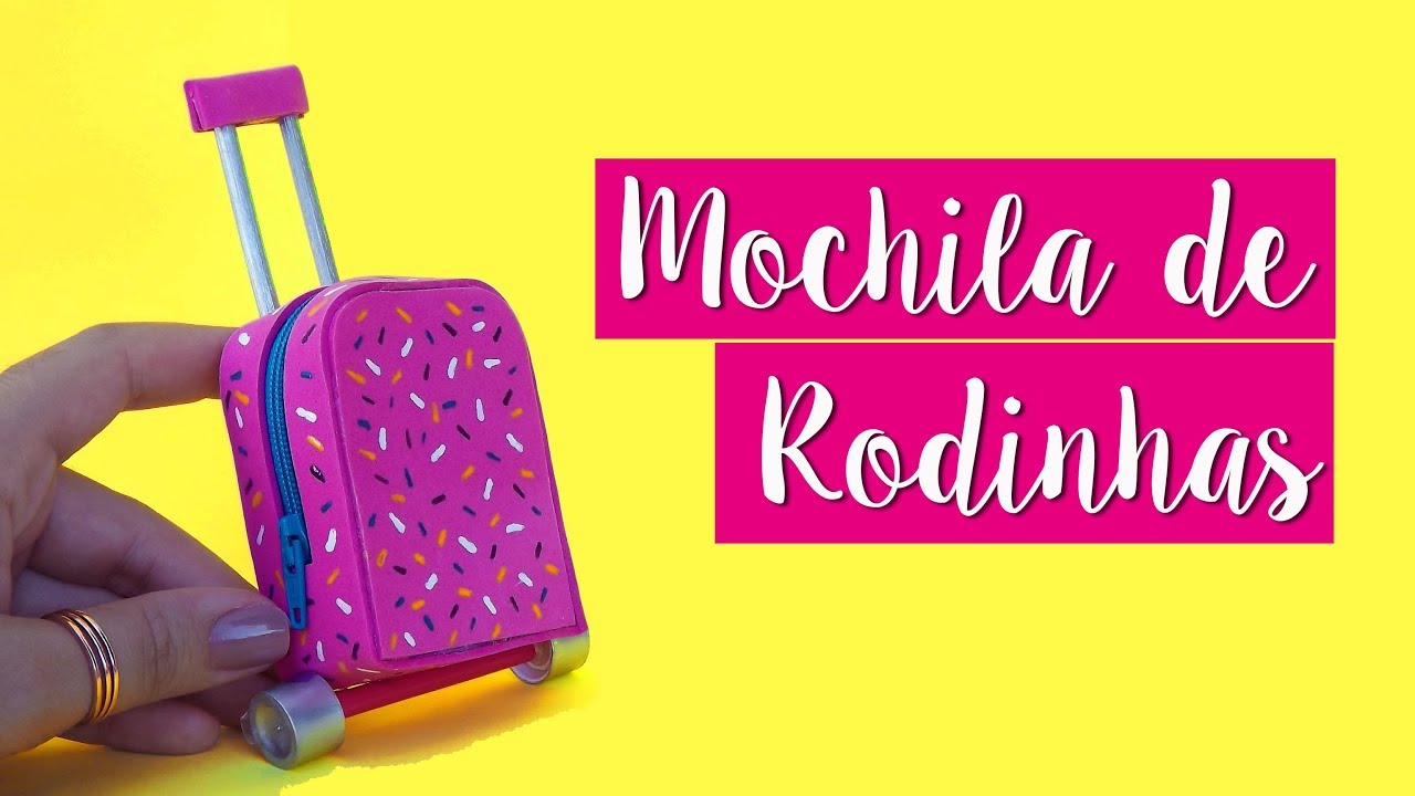 DIY – Como fazer Mochila de Rodinha para Boneca Barbie | Kipling Donuts | Sem Costura | Muito Fácil