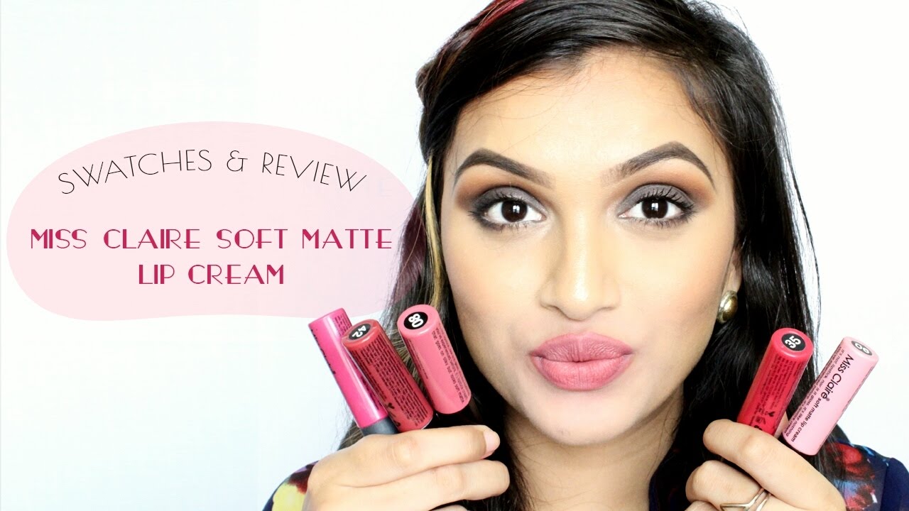 NEW MISS CLAIRE SOFT MATTE LIP CREAM Swatches & Review | NEW SHADES | BeautiCo.