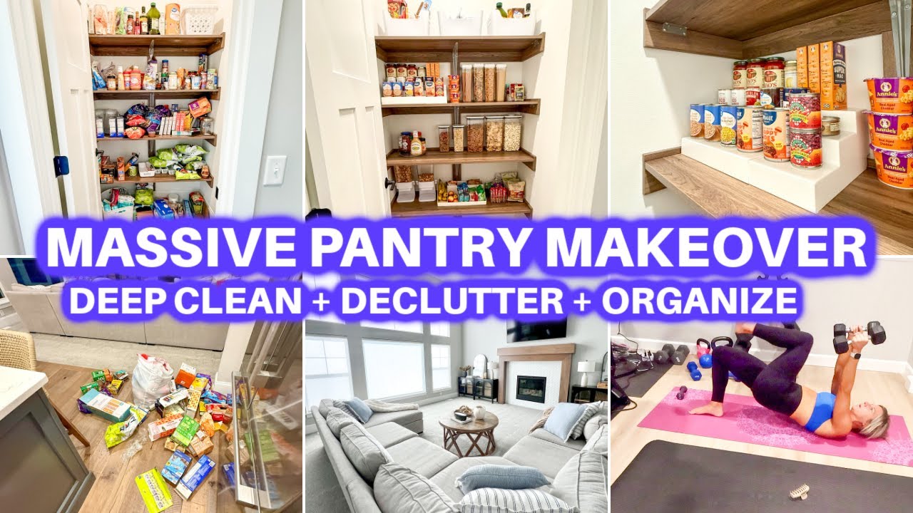 PANTRY MAKEOVER ORGANIZE + CLEAN WITH ME | CLEANING MOTIVATION KITCHEN ORGANIZATION JAMIE'S JOURNEY