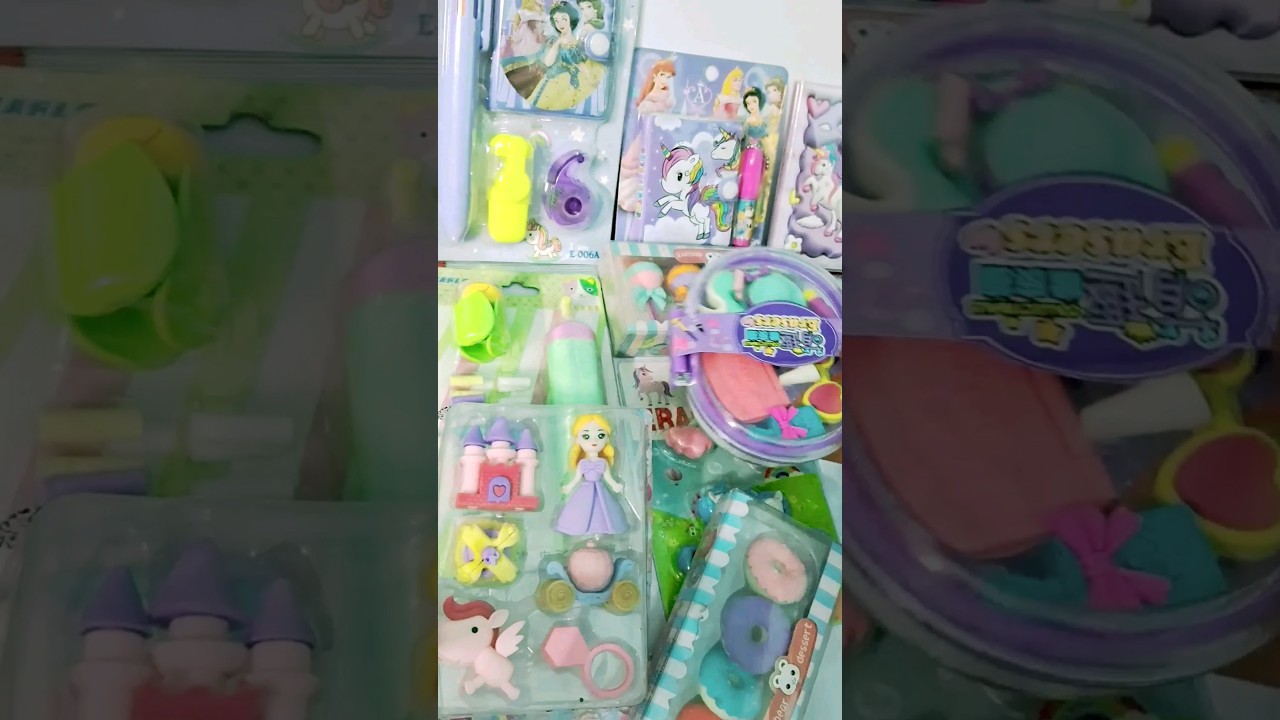 My Cute Erasers Collection 😍 💕 #eraser #stationery #unboxing #cuteeraser #shorts