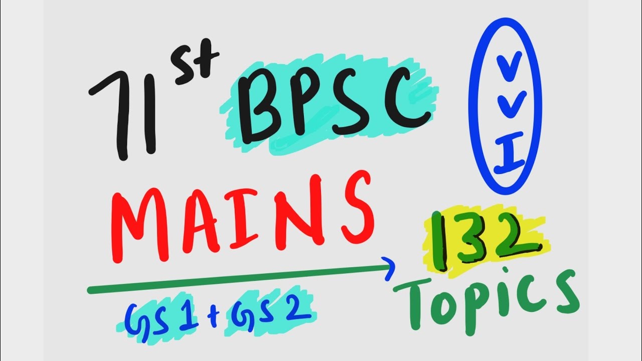 COMPLETE BPSC MAINS 132 TOPICS