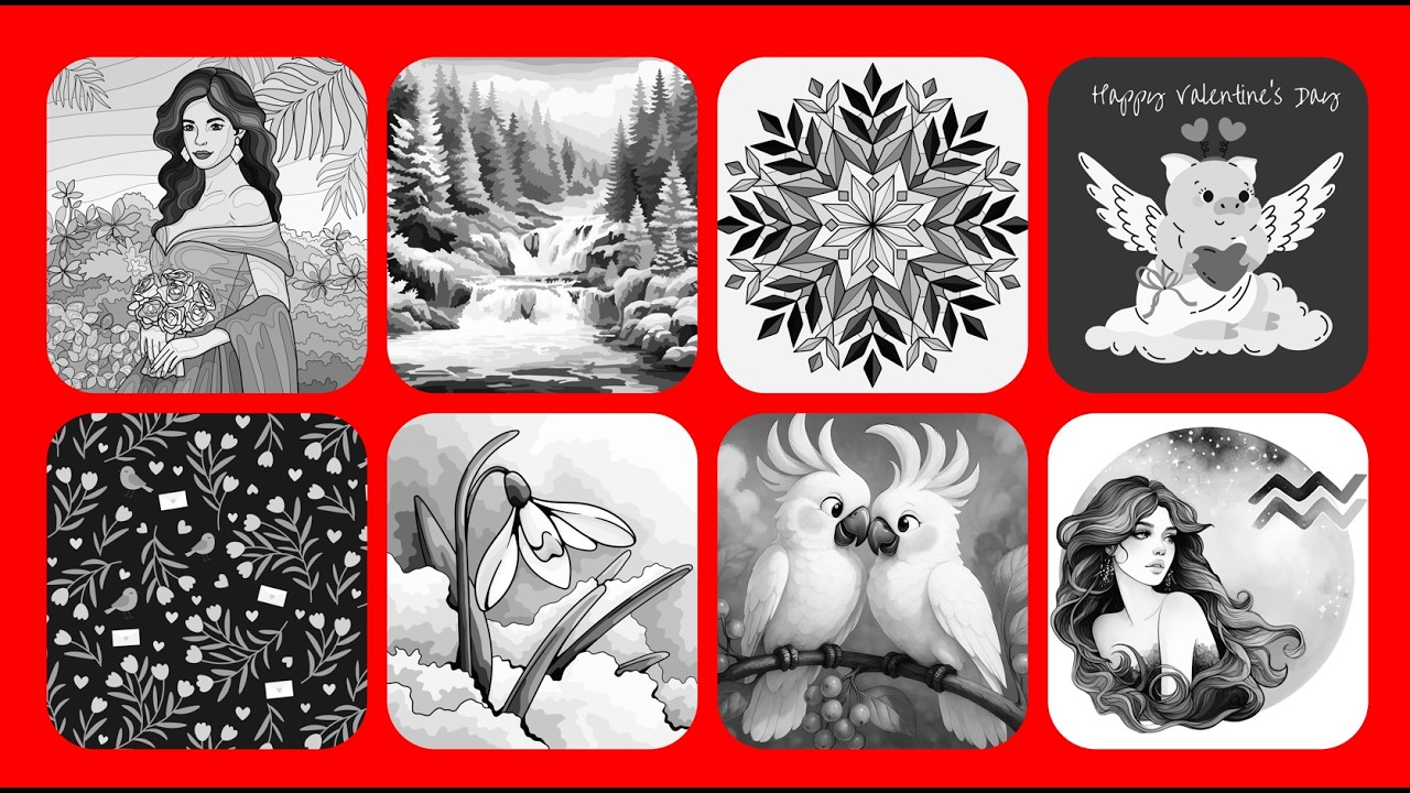 Color by Number Picture Collage Hey Color app #RelaxMindGames #colorbynumber