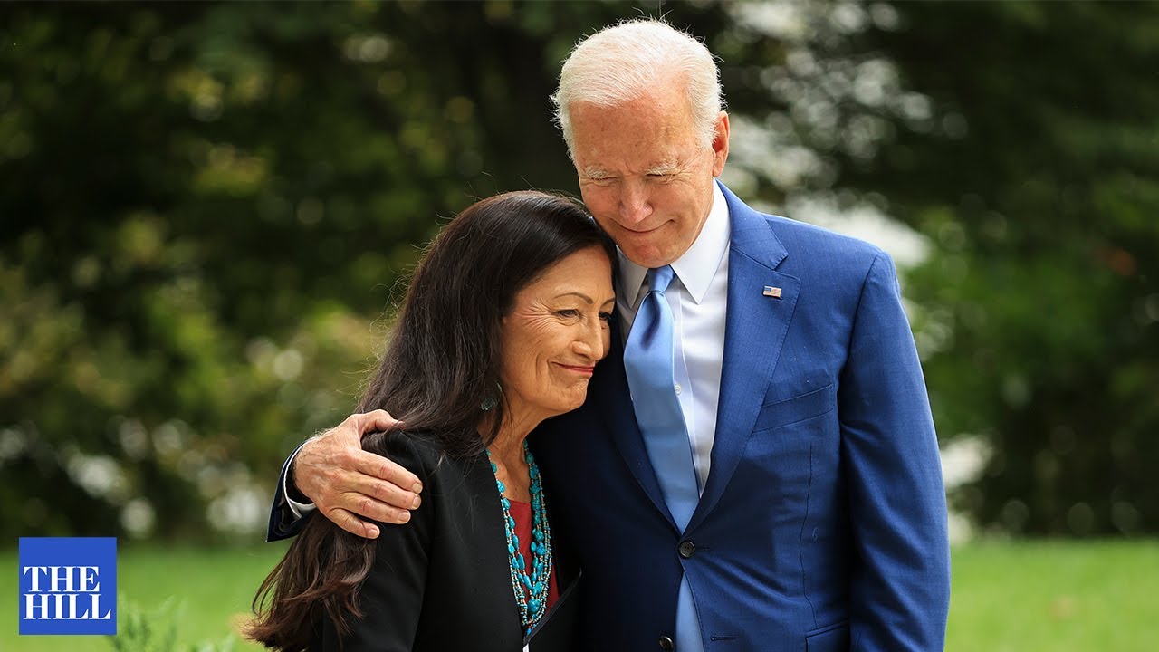 Deb Haaland tears up while thanking Biden for protecting three national monuments