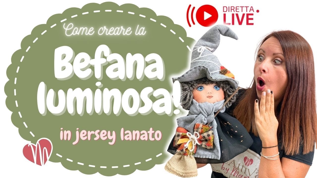 BEFANA o STREGA IN TESSUTO da creare passo passo