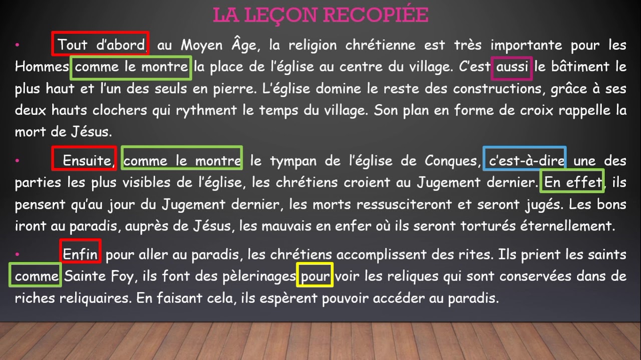 Les mots de liaison