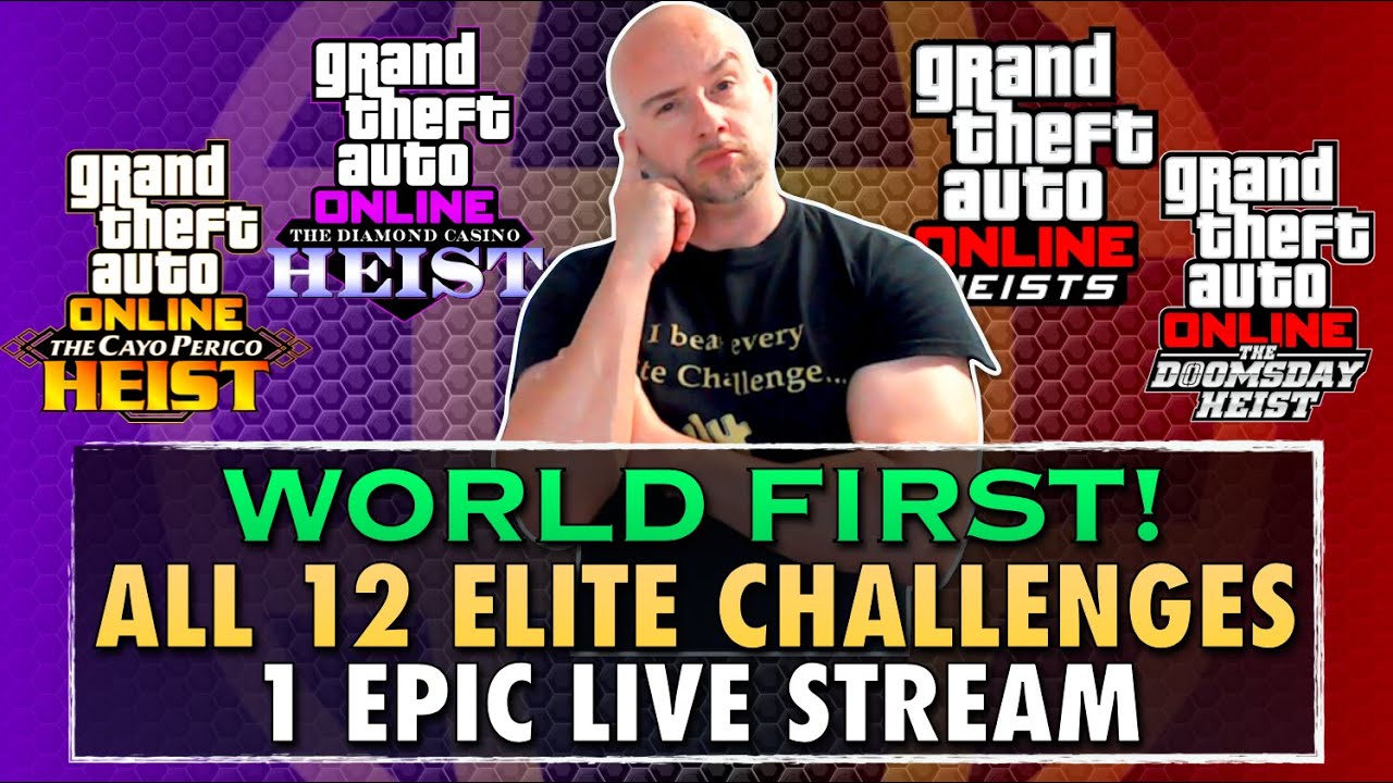 ALL 12 Elite Challenges in ONE Epic Live Stream | Apartment/Doomsday/Casino/Cayo | GTA Online
