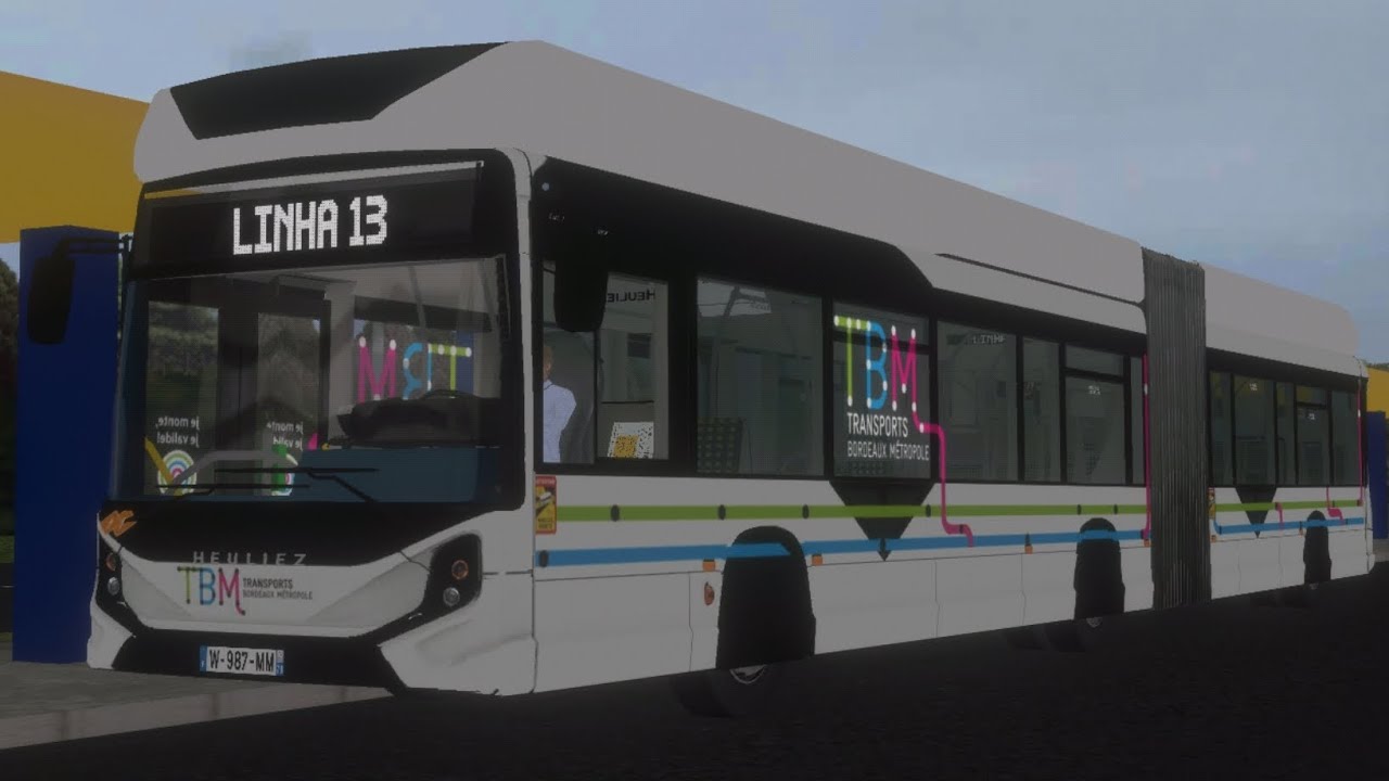 HeuliezBus GX437 Electric en la línea 13 (ida) de RMBS | PROTON BUS SIMULATOR 