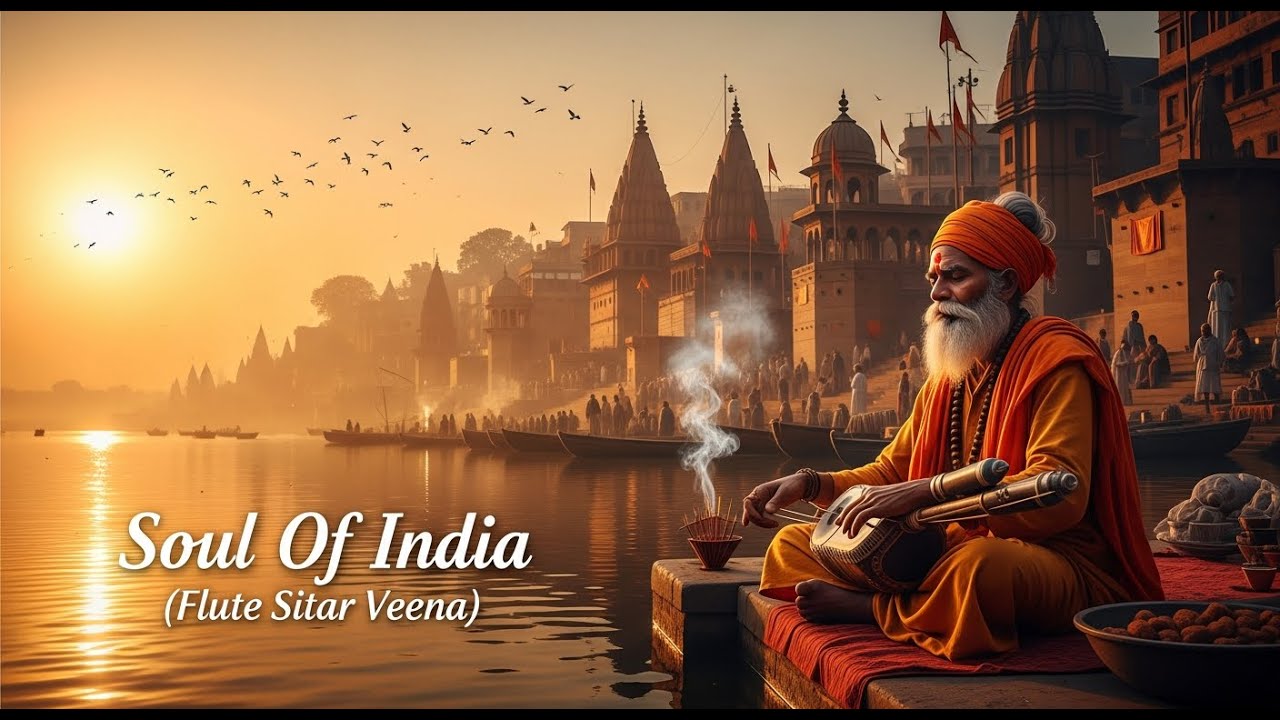 Soul of India | Fusion Instrumental | Indian Classical Fusion | Flute (Bansuri) & Sitar / Veena