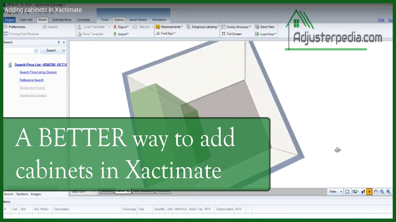 How to Add cabinets in Xactimate, the BETTER Way