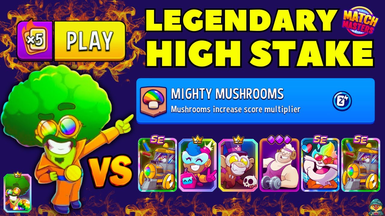 SUPERB x6 HIGH STAKE LEGENDARY BROCCO BOOGIE PLAY | Match Masters Mighty Mushrooms + Super Sprint