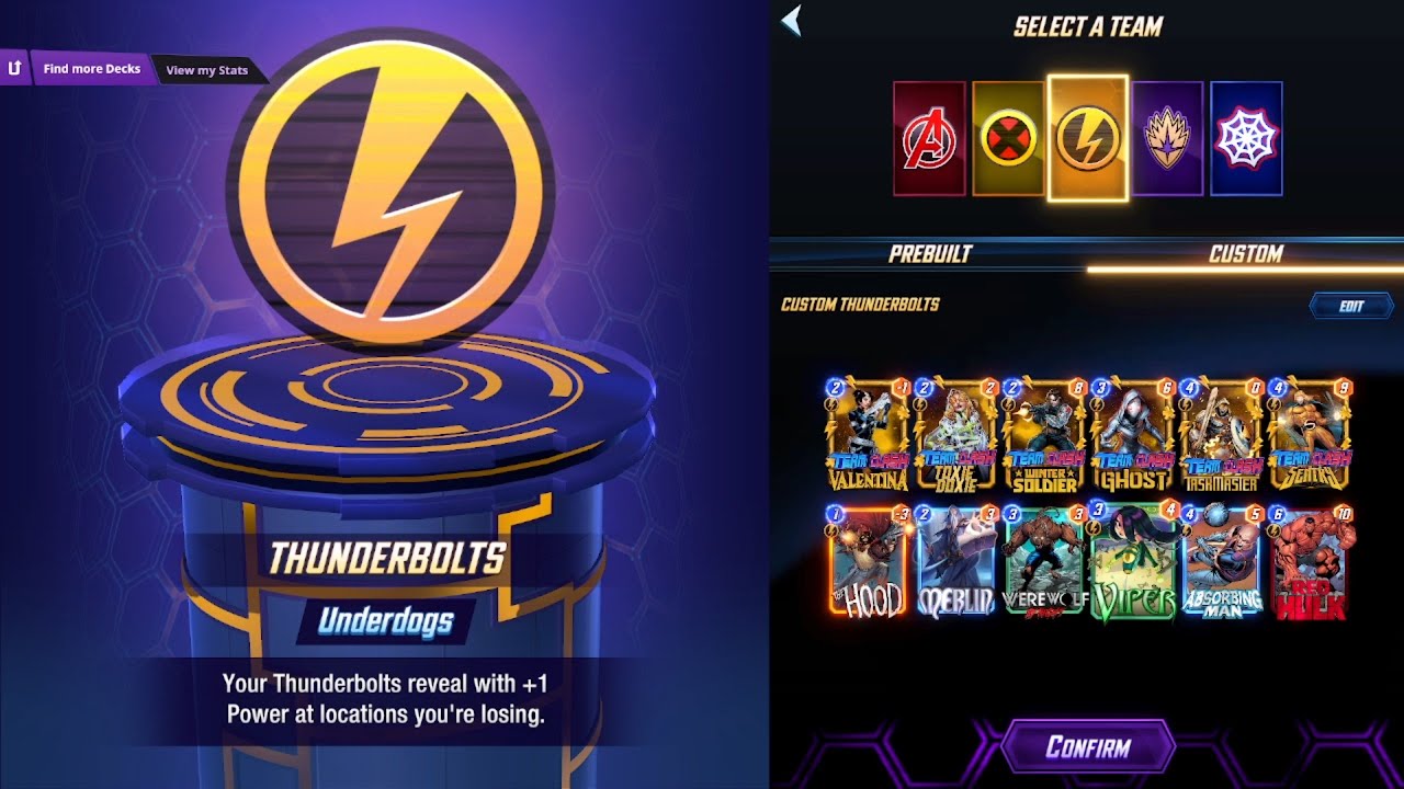 How to win Marvel Snap Team Clash 2025 Dec  - Thunderbolts Deck