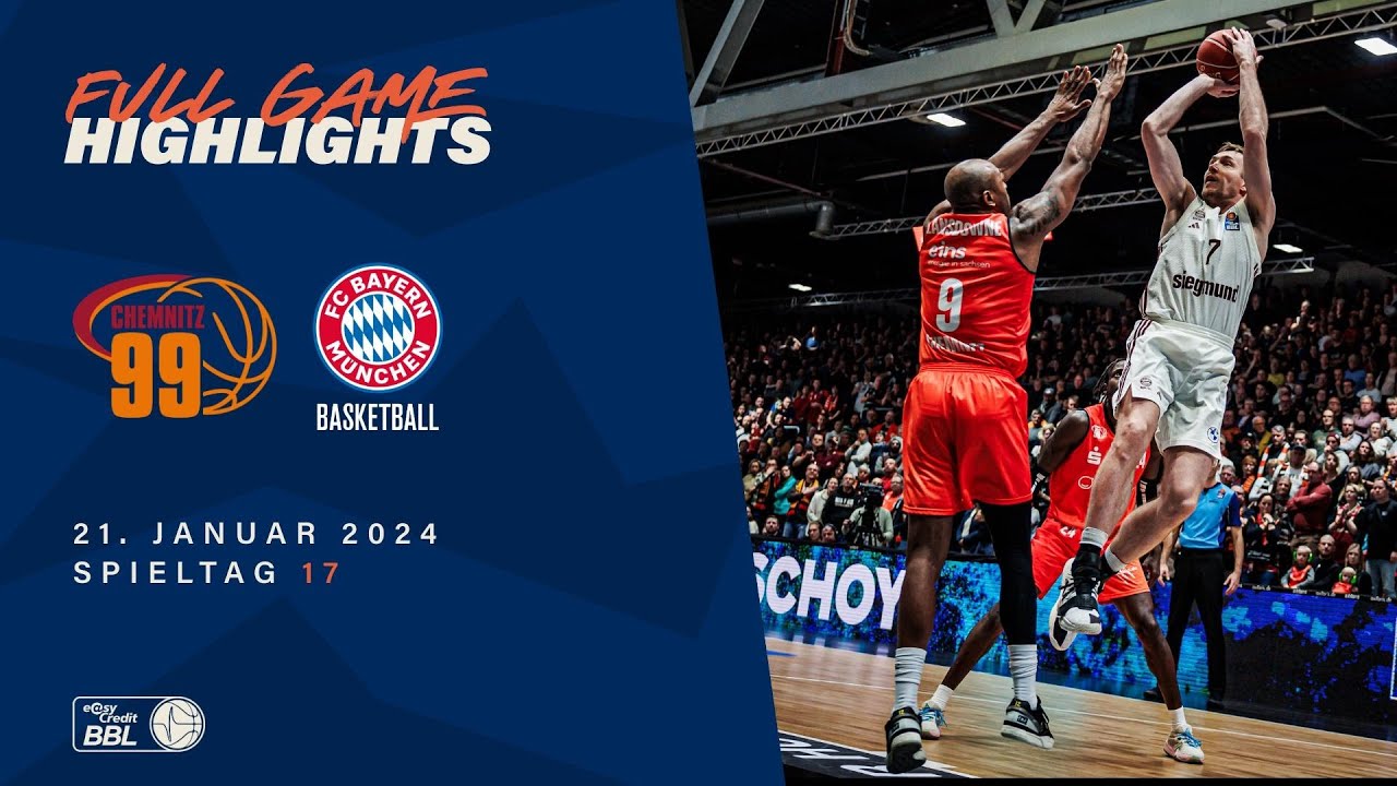 NINERS Chemnitz vs. FC Bayern München Basketball - Full Game Highlights - Spieltag 17, Saison 23/24