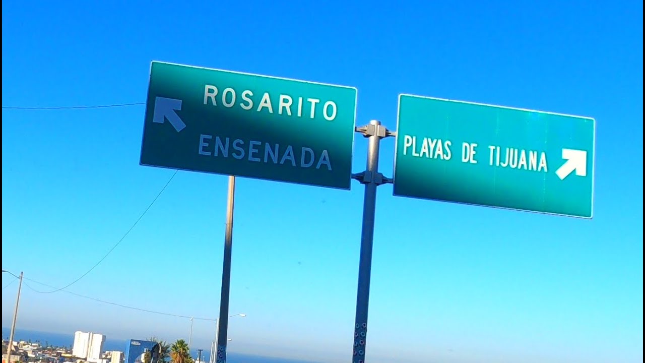Driving from Tijuana to Rosarito, Baja California, Mexico