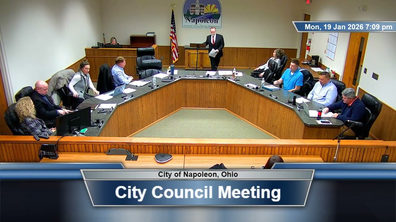 City Council Meeting January 19, 2026 | Napoleon, Ohio