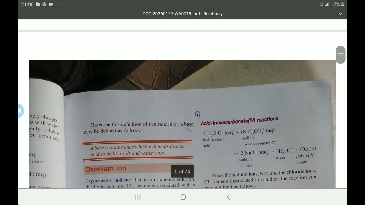 CHEMISTRY: ACIDS,  BASES AND SALTS  PART 3