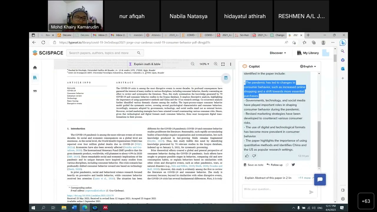 Menulis mengguna Scispace + ChatGPT + Mendeley
