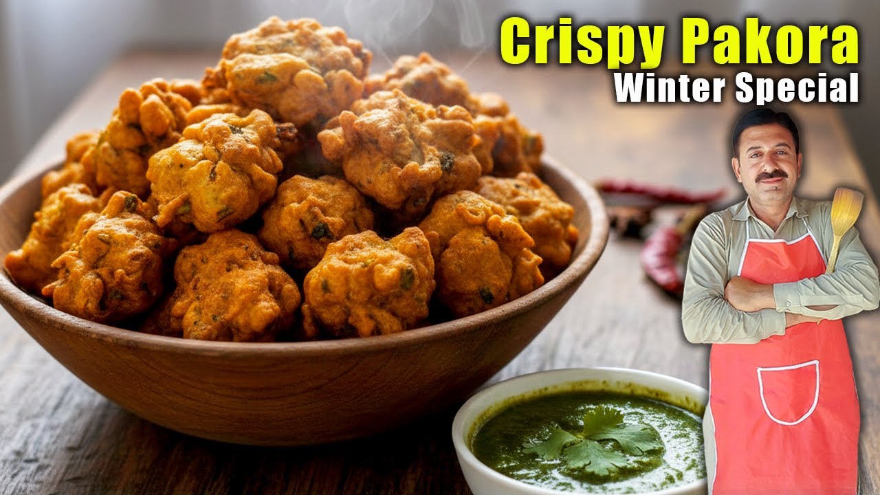 Crispy Mix Veg Pakora Recipe | Street Style Pakoray at Home | Natural Village Food